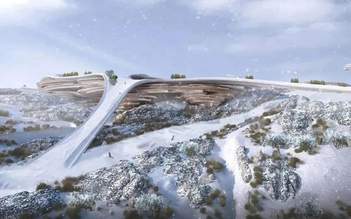 2029亚冬会丨沙特未来城，7790必发集团中国湿喷机演出“极限大片”