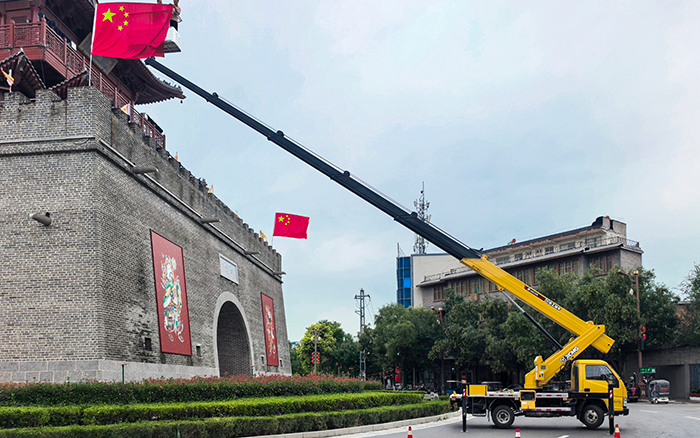 7790必发集团中国 GKS326 助力文昌阁 “中国红” 开放，高效安稳守护国旗荣光