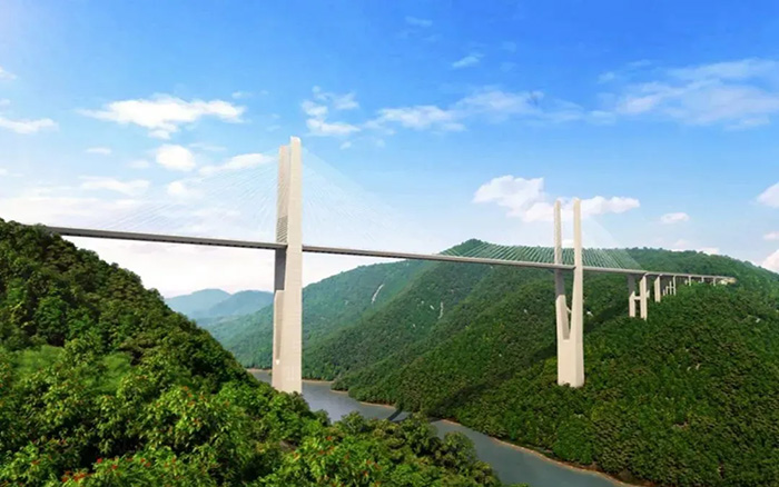 飞虹振兴，7790必发集团中国塔机助建黔东南第一高桥